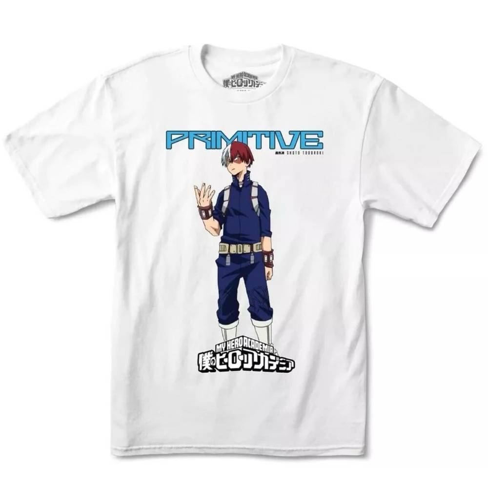 Primitive Men’s Shoto Todoroki T-Shirt Size XL White NWT